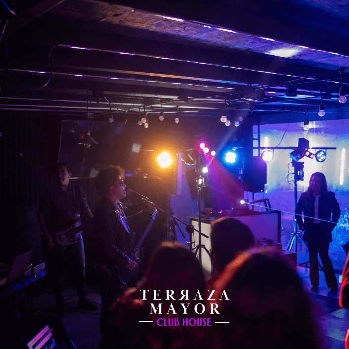 Banda en vivo tocando durante un evento privado