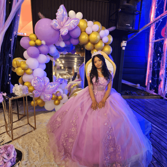 Fiesta de 15 años con la cumpleañera
